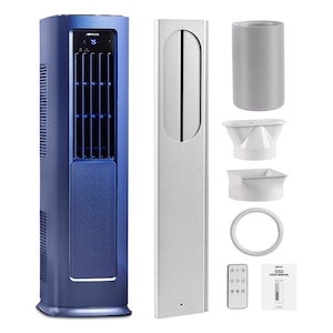 9,000 BTU (DOE) Portable Air Conditioner Cools 900 sq. ft. with Dehumidifier, Heater and Remote, IPX0 Waterproof Cooler