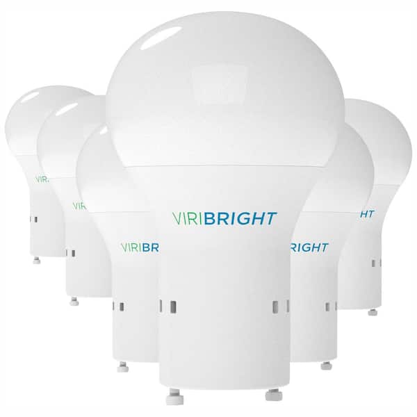 Viribright 60-Watt Equivalent A19 GU24 LED Light Bulb Daylight (6-Pack)