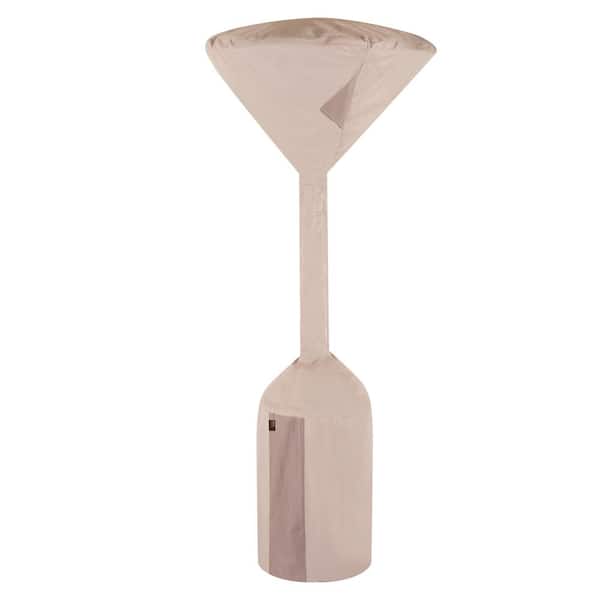 MODERN LEISURE Monterey Water Resistant Outdoor Stand Up Patio Heater Cover, 32 in. W x 18.5 in. D x 95 in. H, Beige