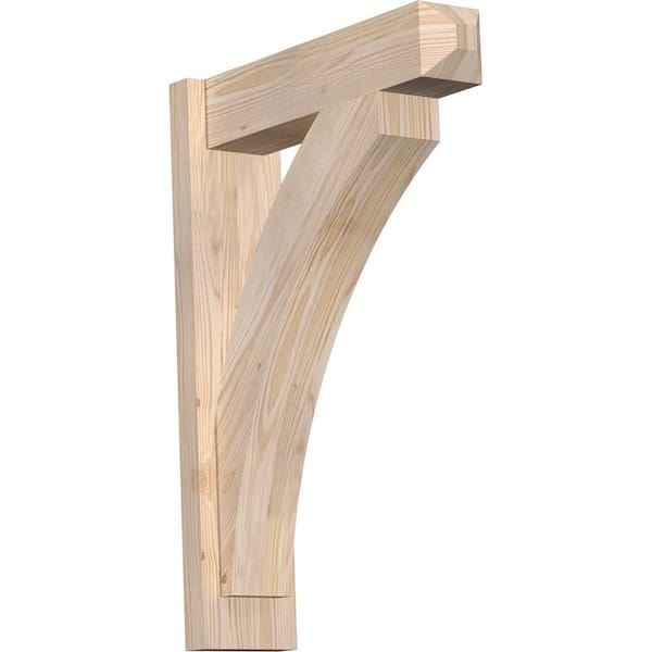 Ekena Millwork 6 in. x 28 in. x 20 in. Douglas Fir Thorton Craftsman Smooth Outlooker