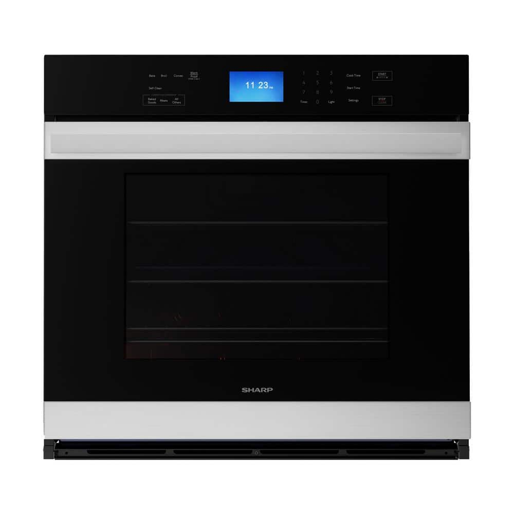 Sharp 30" Single Electric Wall Oven with True Convection Self-Cleaning in Stainless Steel