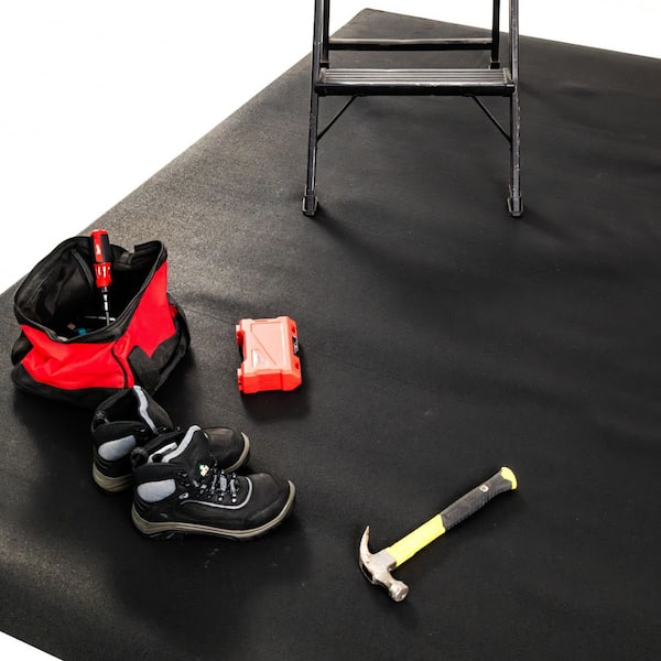 Black 60 in. x 96 in. Indoor/Outdoor Anti-Fatigue Rubber Utility Mat