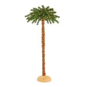 5 ft LED Artificial Palm Tree with 150 Warm White Lights