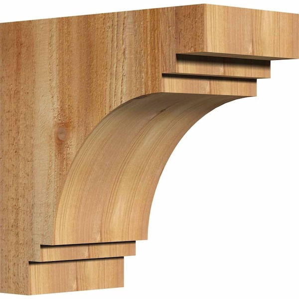 Ekena Millwork 6 in. x 12 in. x 12 in. Western Red Cedar Pescadero Rough Sawn Corbel