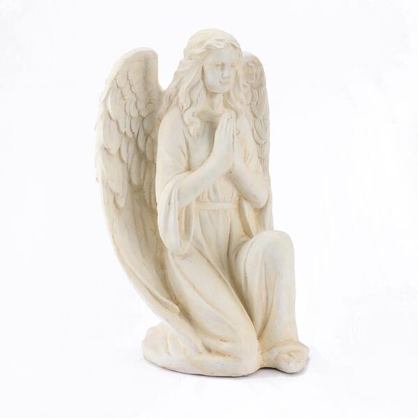 Off White MgO Kneeling Prayer Angel Garden Statue India | Ubuy