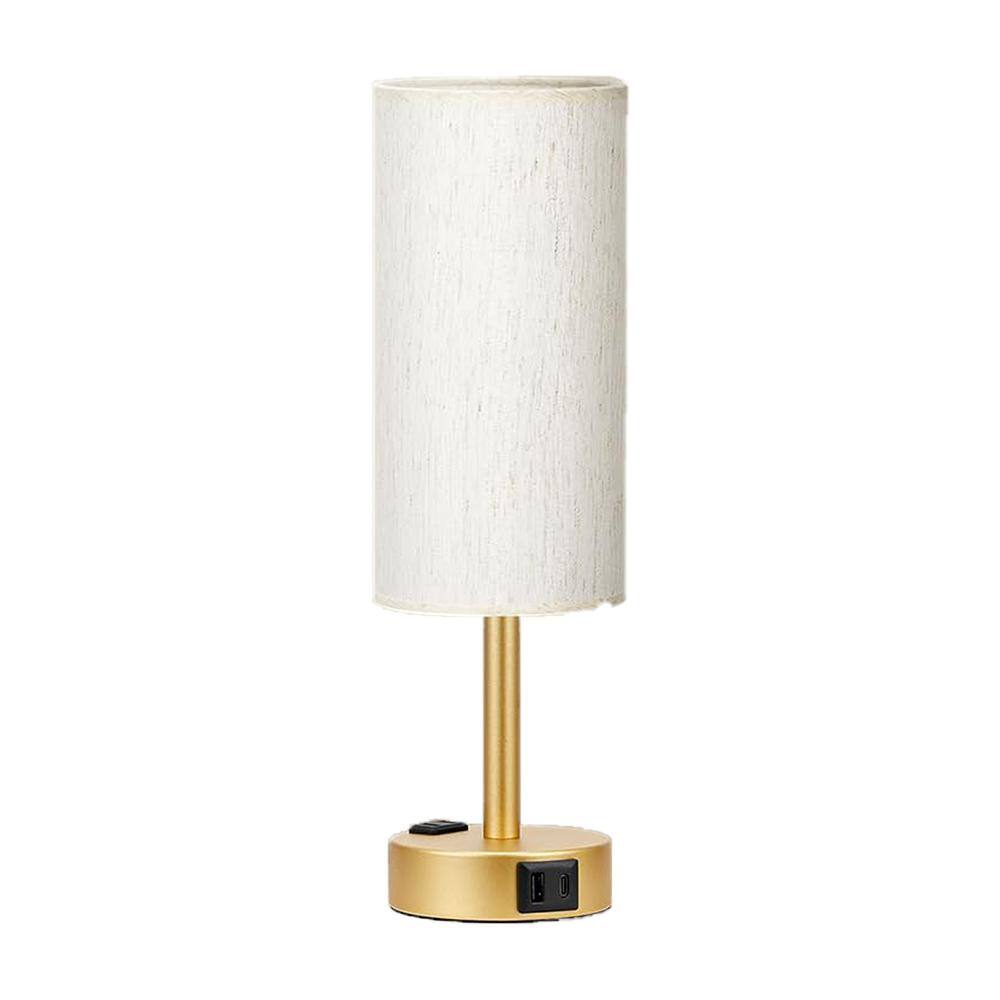 Plug and Play 14 in. Touch Gold Dimmable Integrated LED Task and Reading La