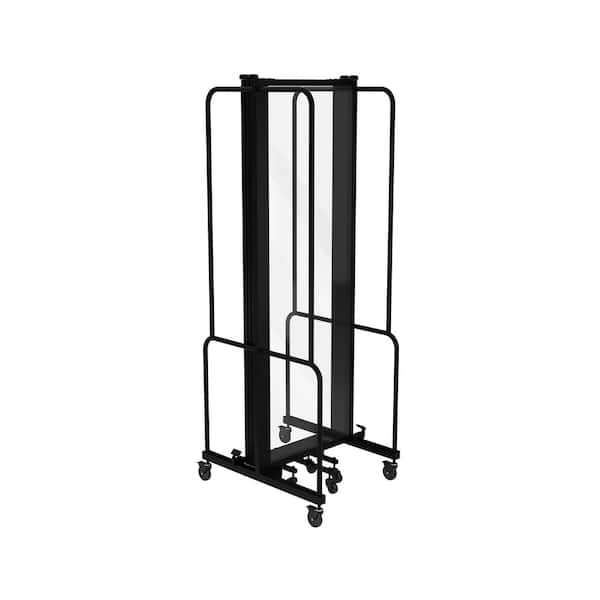 HAMPDEN FURNISHINGS Otis Collection Portable Room Divider, 5 Transparent Panels, Black Frame