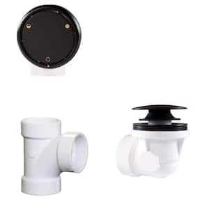 Plumber's Pack Full or Partial Closing Metal Overflow with Drain and Tee in Oil Rubbed Bronze