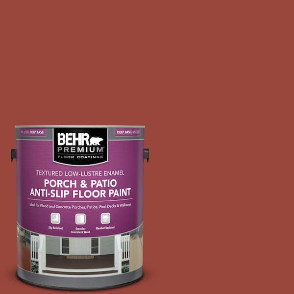 BEHR PREMIUM 1 gal. #S-H-190 Antique Red Textured Low-Lustre Enamel Interior/Exterior Porch and Patio Anti-Slip Floor Paint