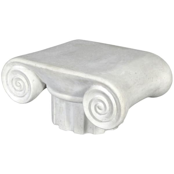 Design Toscano Hadrian's Villa 32.5 in. W Off-White Fiberglass Cocktail Table