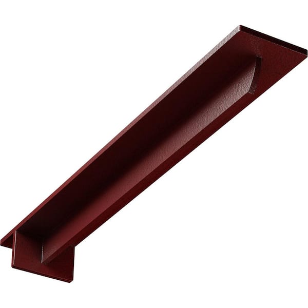 Ekena Millwork 3 in. x 2 in. x 20 in. Steel Hammered Bright Red Heaton Bracket
