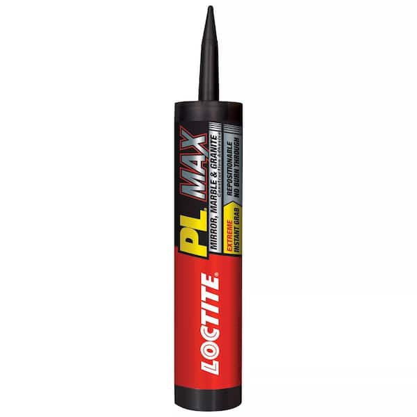 PL Max Mirror, Marble, and Granite, White Construction Adhesive, 9 fl. oz. Cartridge