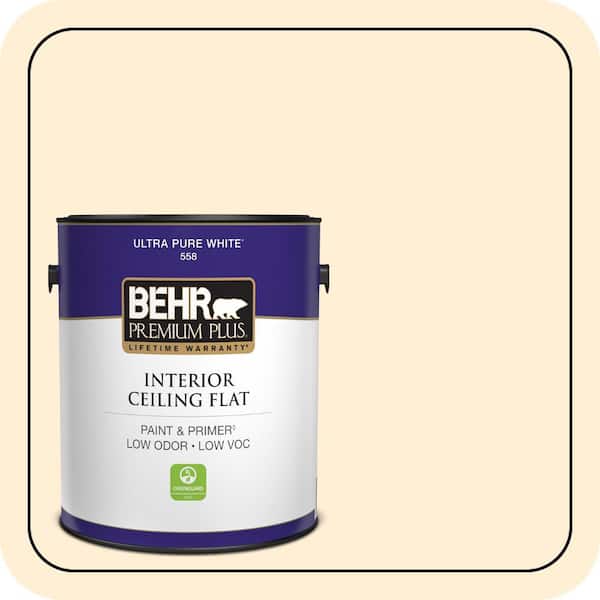 1 gal. #M270-1 Pearly White Ceiling Flat Interior Paint & Primer