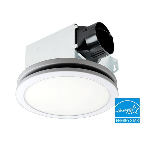 Bathroom Exhaust Fan 100 CFM Ceiling Flush Mount With Dimmable LED Light 