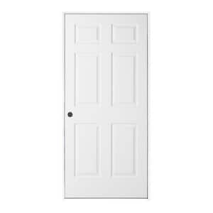 30 in. x 80 in. Colonist Primed Right-Handed Textured Molded Composite MDF Single Prehung Interior Door