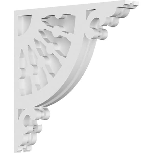 Ekena Millwork 1-7/8 in. x 14 in. x 14 in. PVC Wagon Wheel Corbel