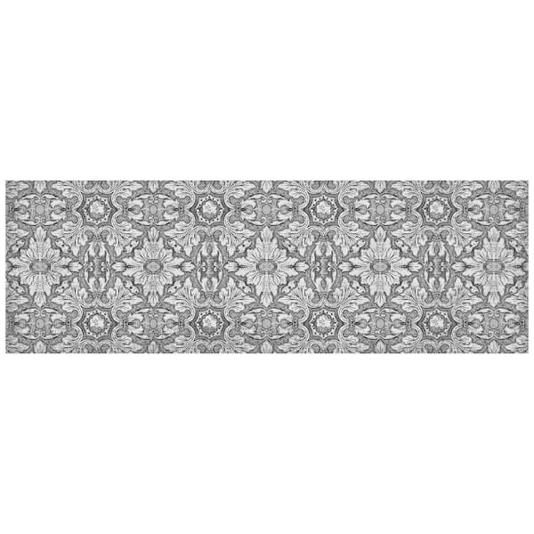 Bungalow Flooring FlorArt 22 in. x 69 in. Cresent City Indoor Low Profile Decorative Kitchen Runner Mat