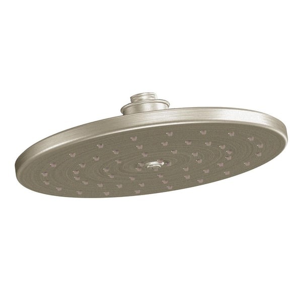 1-Spray Pattern with 1.75 GPM 10 in. Wall Mount Fixed Shower Head in Brushed Nickel