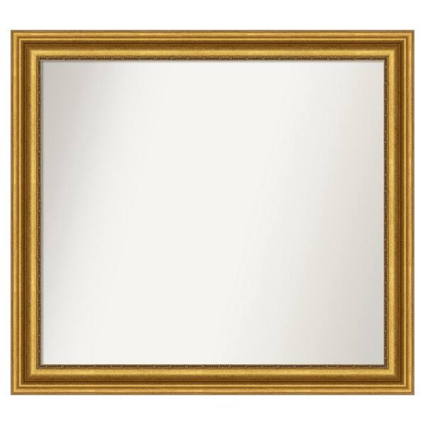 Amanti Art Parlor Gold 41.75 in. W x 37.75 in. H Custom Non-Beveled Recycled Polystyrene Framed Bathroom Vanity Wall Mirror