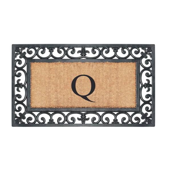 A1hc First Impression Carson Rubber and Coir 24 x 36, Heavy Duty, Easy to Clean Outdoor Monogrammed Doormat - Monogrammed B