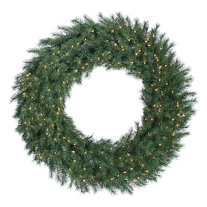 Fraser Hill Farm 5 ft. Artificial Pre-Lit Wreath Arrangement with