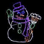 Alpine Corporation Solar Snowman Statue with Color Changing LED Lights ...