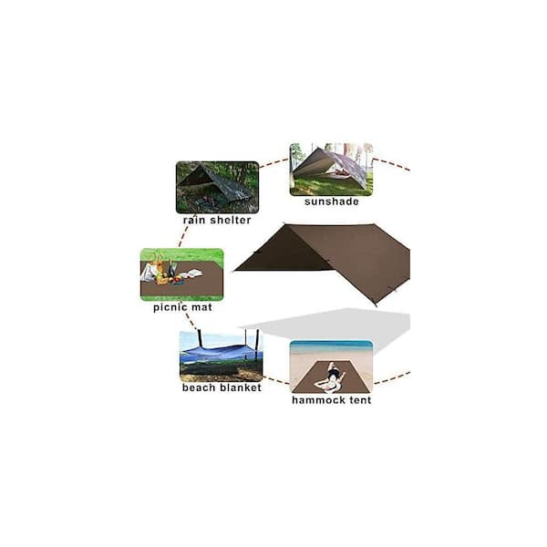 Camping Schuilplaats Tent – Waterdicht Dekzeil – Camouflage – 2x1,43m / 2x2m / 3x2,9m – Lichtgewicht 182-497g – Draagbaar – Voor Outdoor & Kamperen
