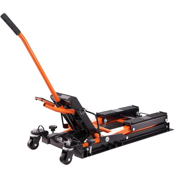 SKYSHALO Steel Hydraulic Motorcycle Jack Stand, 1500 lbs. ATV Scissor Lift Jack, 4.7 in. 15 in. Scissor Lift Jack Stand