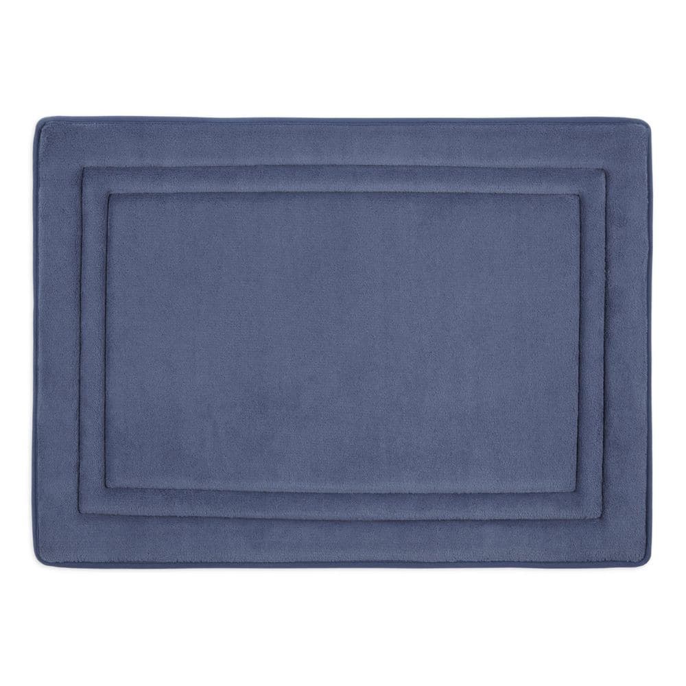 Home Dynamix Smart Dry 17 in. x 24 in. Blue Bath Mat 1N-DRYRT-309 - The ...