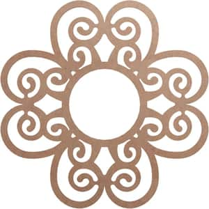 0.25 in. x 38 in. x 38 in. Wood Medallion Moulding