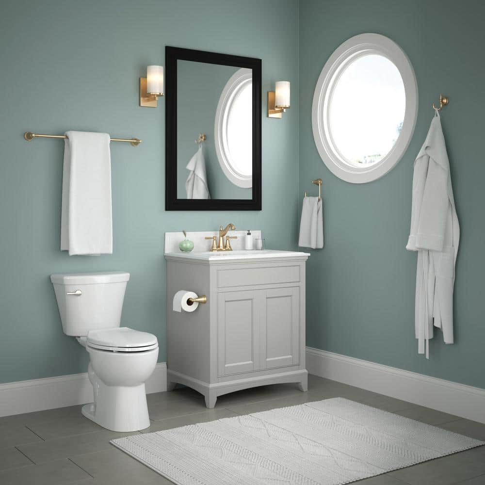 Champagne Bronze 4-Piece Metal Bathroom Hardware Set