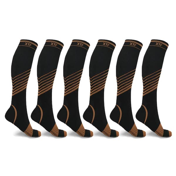Copper Fit Energy Unisex Easy-On/Easy-Off Knee High Compression Socks :  : Health & Personal Care