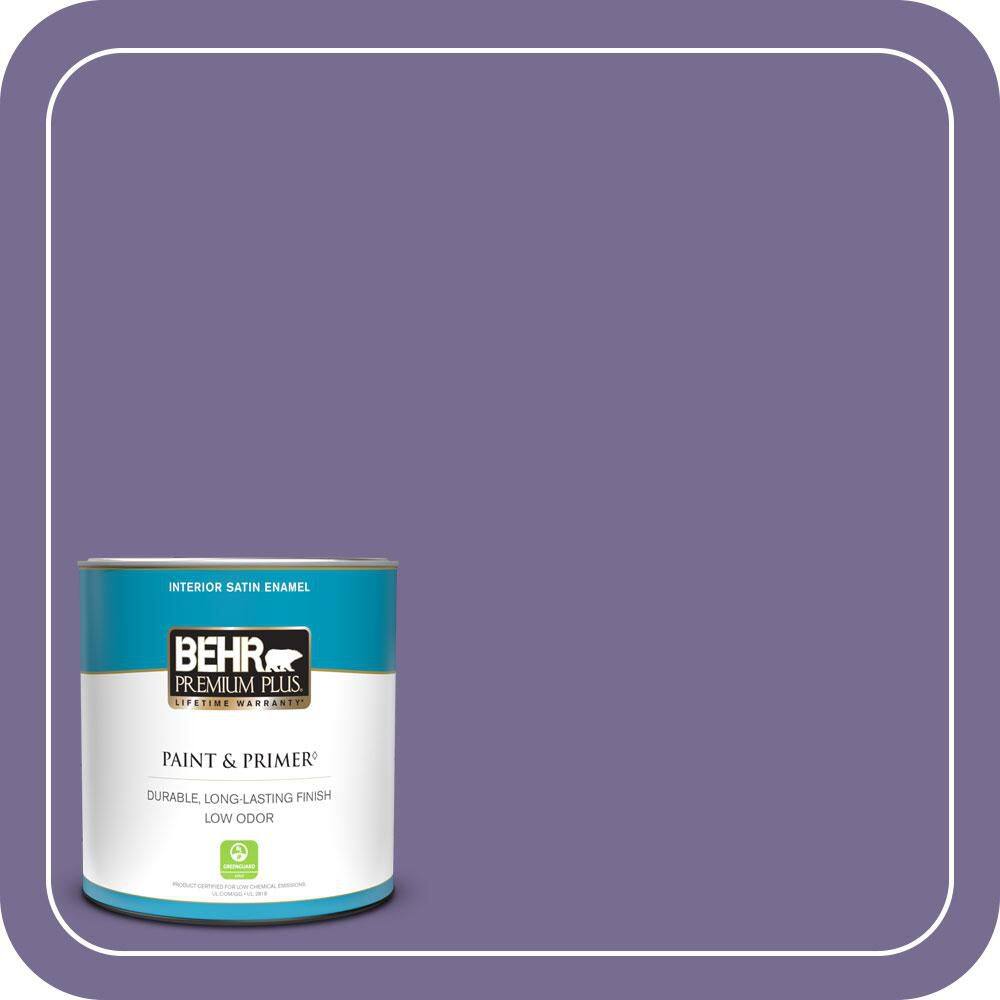 1 qt. #650D-6 Purple Silhouette Satin Enamel Low Odor Interior Paint & Primer price history on PriceWatchPro