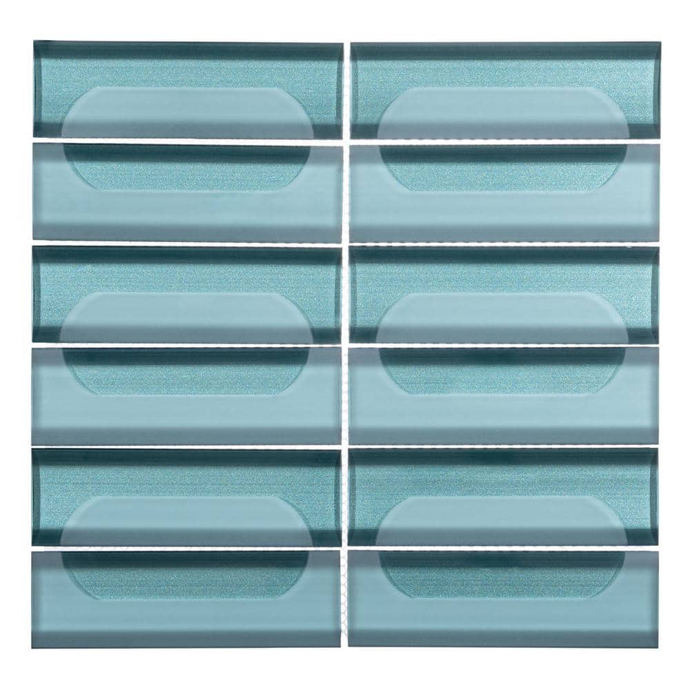 Neramos Glass Rectangular, Beryl 2x2 in. Mosaic Wall Tile (4.77 sq. ft/case