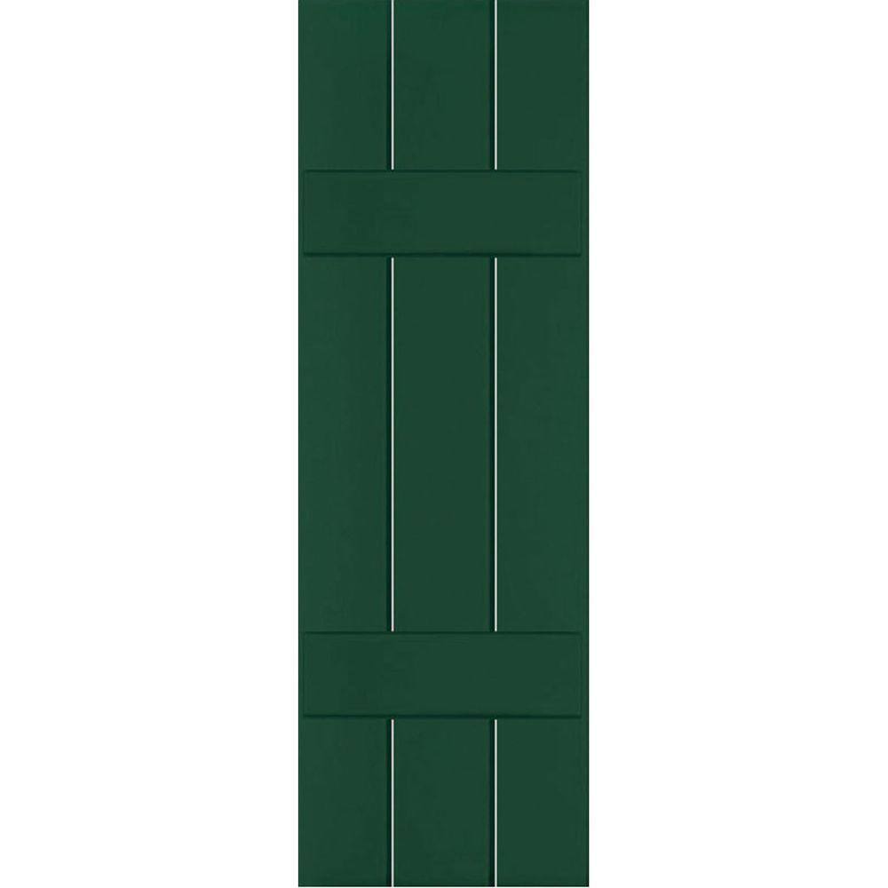 12 in. x 61 in. Exterior Real Wood Sapele Mahogany Board and Batten Shutters Pair Chrome Green price history on PriceWatchPro