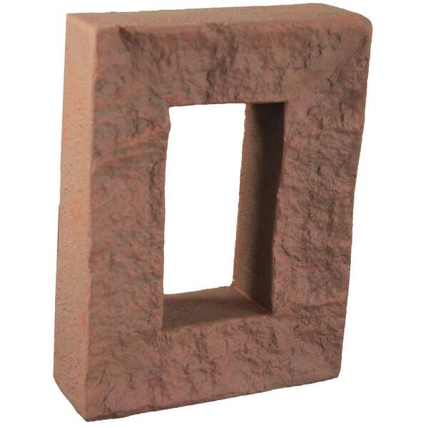 Superior Building Supplies 3 ½ in. x 5 ¾ in. x 1 ¾ in. Faux Brick Outlet Cover in Redstone