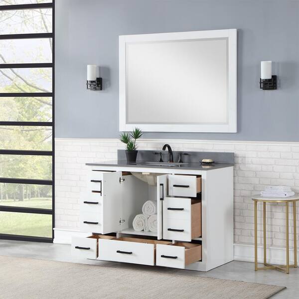 VERYKE Matte White Bathroom Storage Cabinet Organizer Bathroom