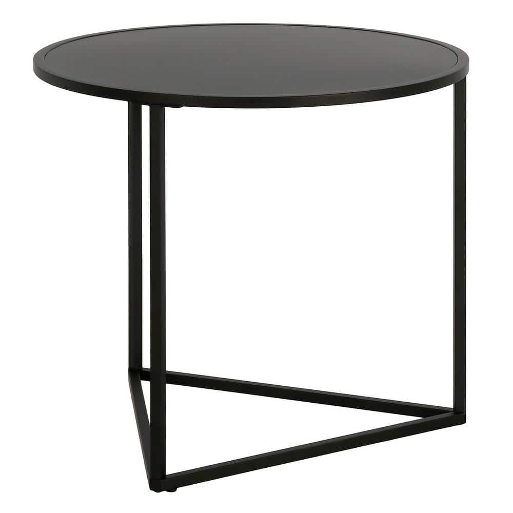 Jenson 24" Blackened Bronze Round Metal Side Table