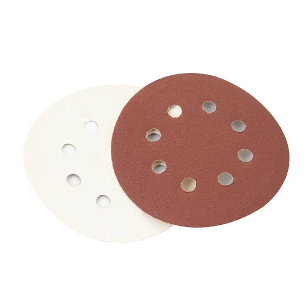 POWERTEC 45004 A/O Hook and Loop 8 Hole Disc 25 PK 5-Inch 40 Grit