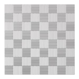 Loft Silver Stainless Steel 11.54 in. x 11.54 in. x 5 mm Metal Peel and Stick Wall Mosaic Tile (5.54 sq. ft./Case)