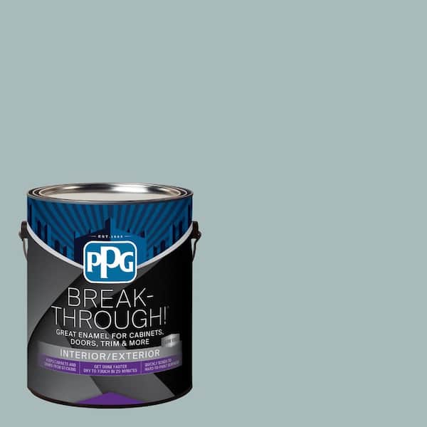 1 gal. PPG1145-4 Blue Willow Semi-Gloss Door, Trim & Cabinet Paint