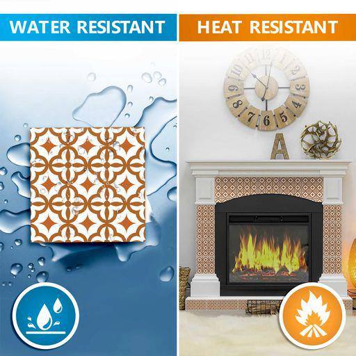 Mi Alma 24-Pack Talavera Tile Stickers - Peel & Stick Wall Decals For Bathroom & Kitchen (4x4 Inch)