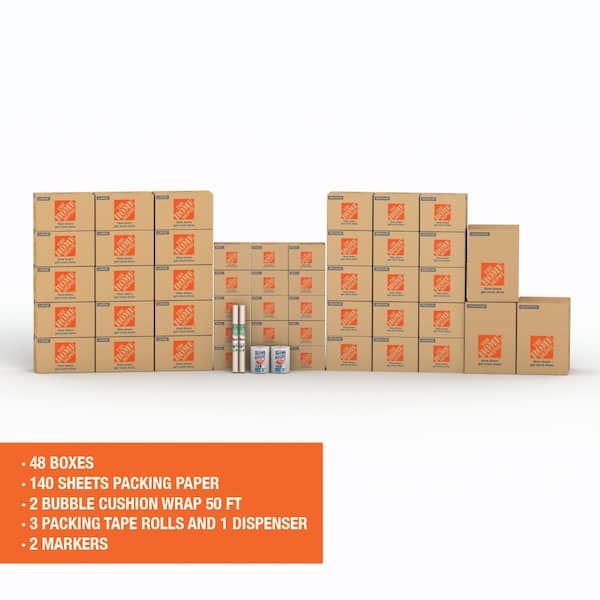 The Home Depot 48-Box Large Moving Box Kit
