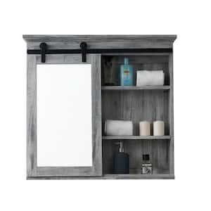 31.37 in. W x 29.33 in. H Rectangular Medicine Cabinet with Mirror