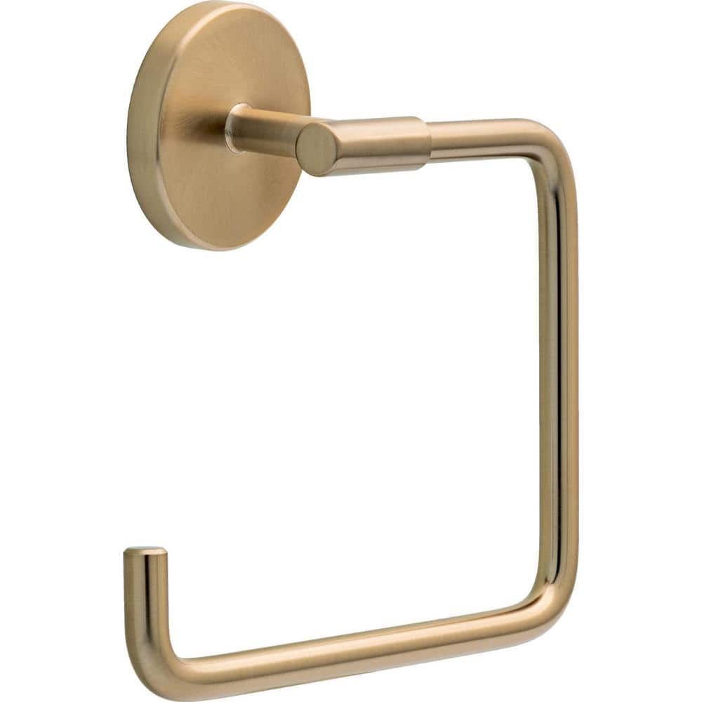 Delta Lyndall Wall Mounted Square Open Towel Ring in Champagne Bronze  LDL46-CZ - The Home Depot