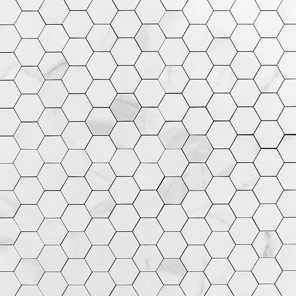 Ivy Hill Tile Luxe Core Hex Calacatta 4 in. x 0.16 in. SPC Peel and Stick Tile Sample