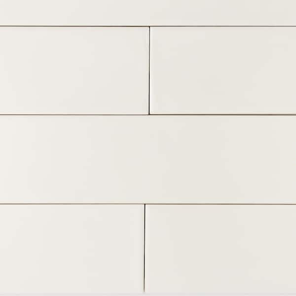Birmingham Beige 3 in. x 12 in. Polished Ceramic Bullnose Tile Trim