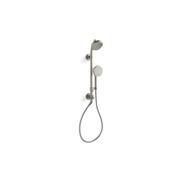 Hydrorail-S Occasion Shower Column Kit with 3-Spray Showerhead And Handshower 1.75 Gpm in Vibrant Brushed Nickel