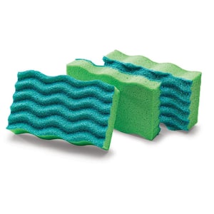 Antibacterial Medium-Duty Easy-Rinse Cleaning Sponges (3-Count)