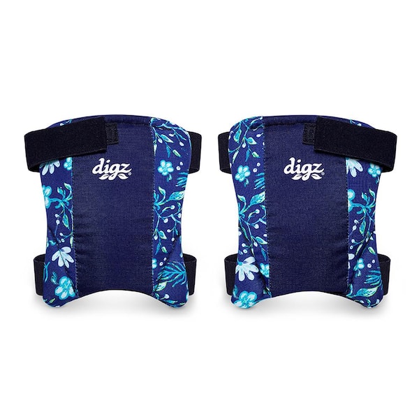 Digz Women's 1-Size Midnight Floral Low-Profile Gardening Knee Pads